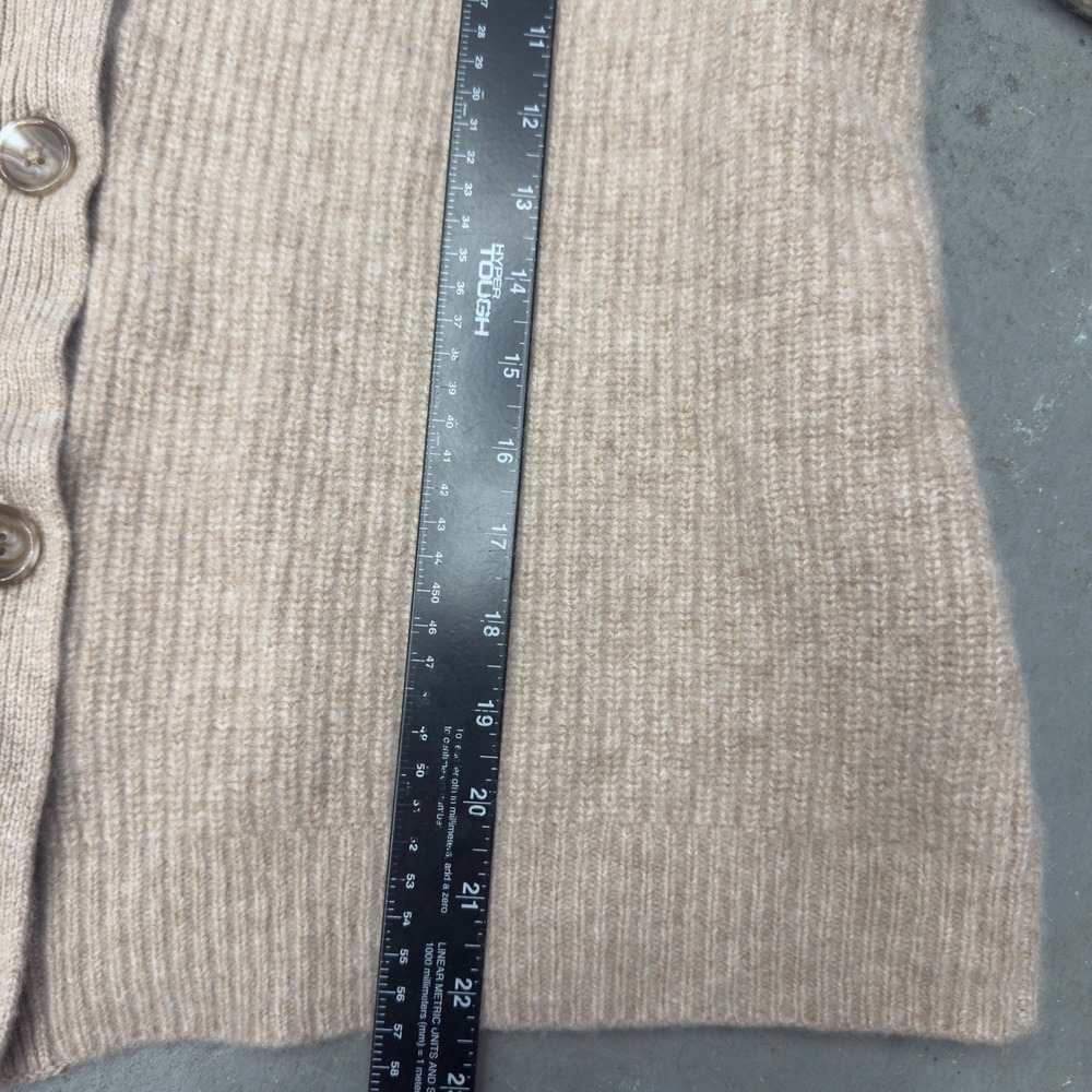 Quince Mongolian Cashmere Oversized Boyfriend Cardigan Sweater Oatmeal Small - Picture 8 of 9
